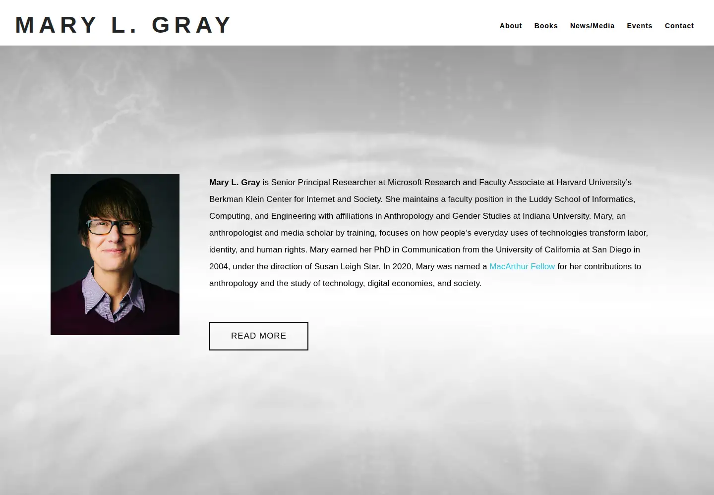Captured homepage of marylgray.org in the current scan