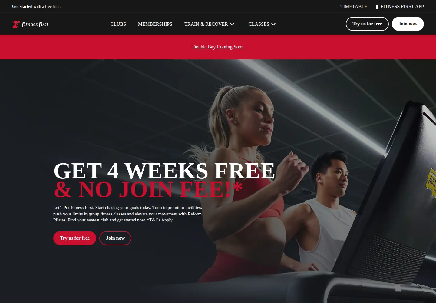 Captured homepage of fitnessfirst.com.au in the current scan