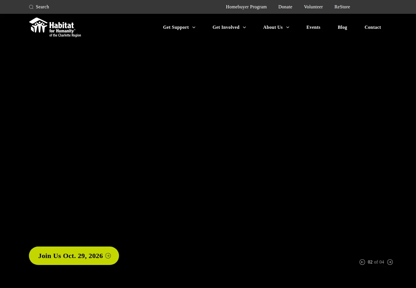 Screenshot of habitatcharlotte.org