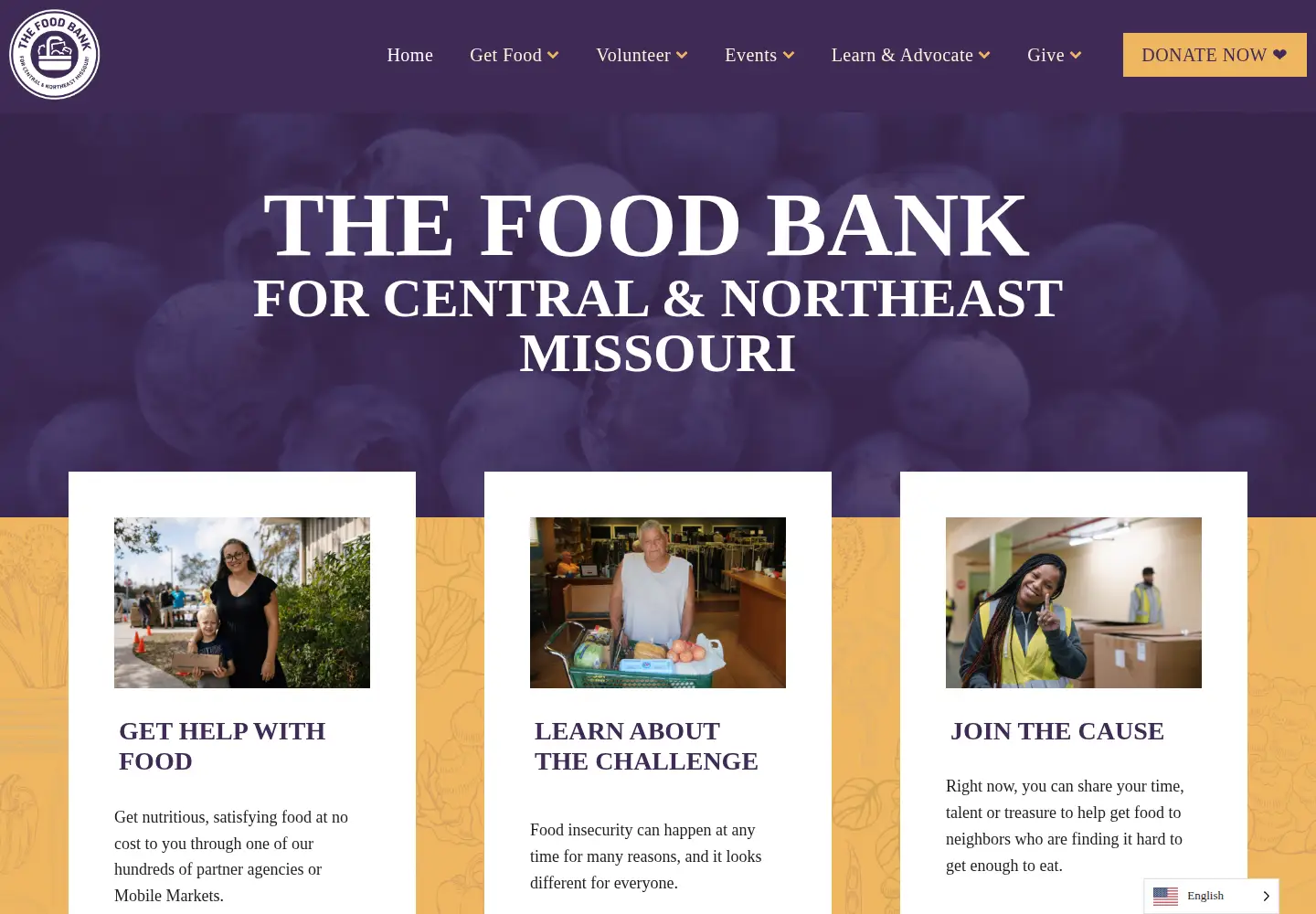 Screenshot of sharefoodbringhope.org