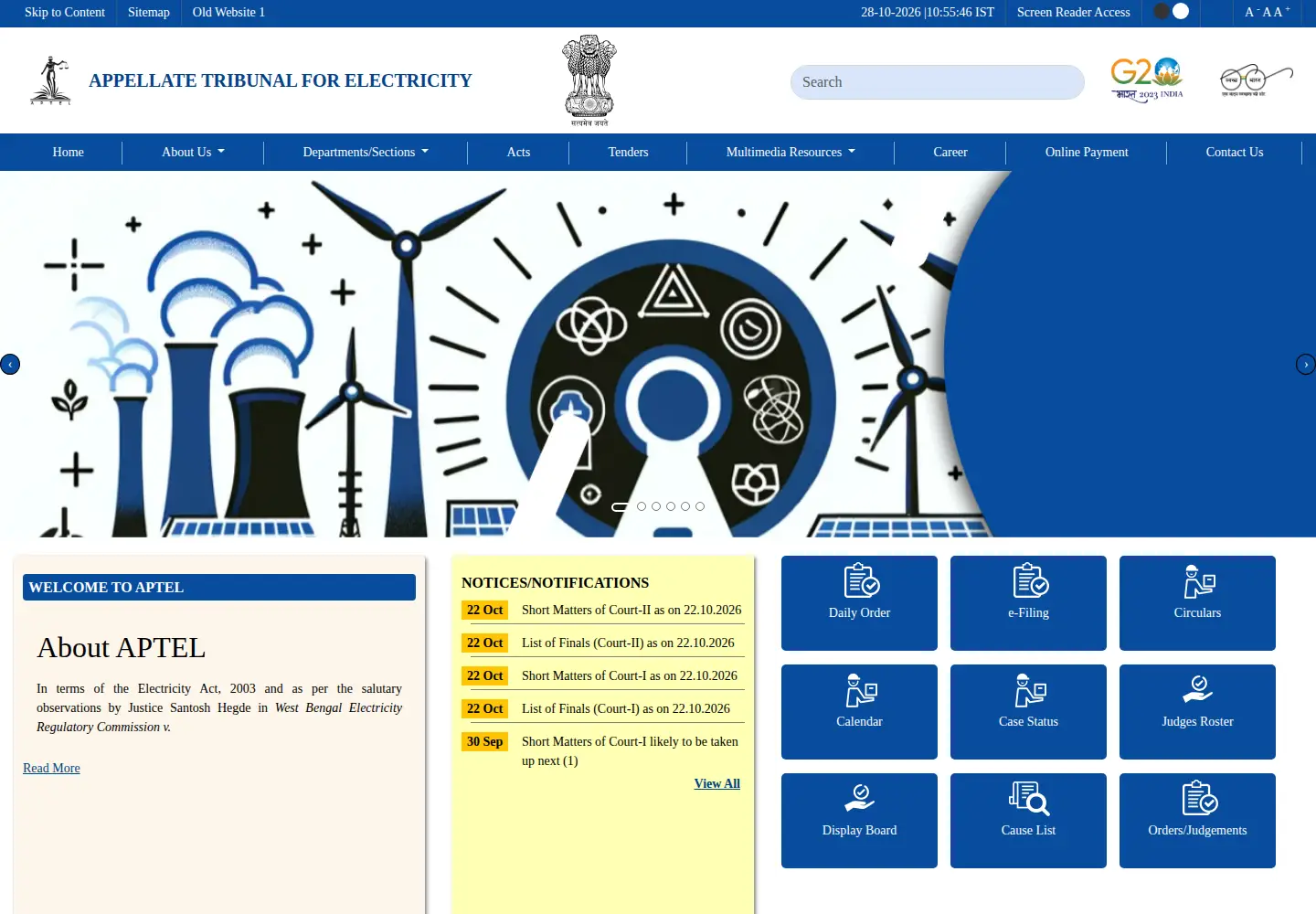 Screenshot of aptel.gov.in