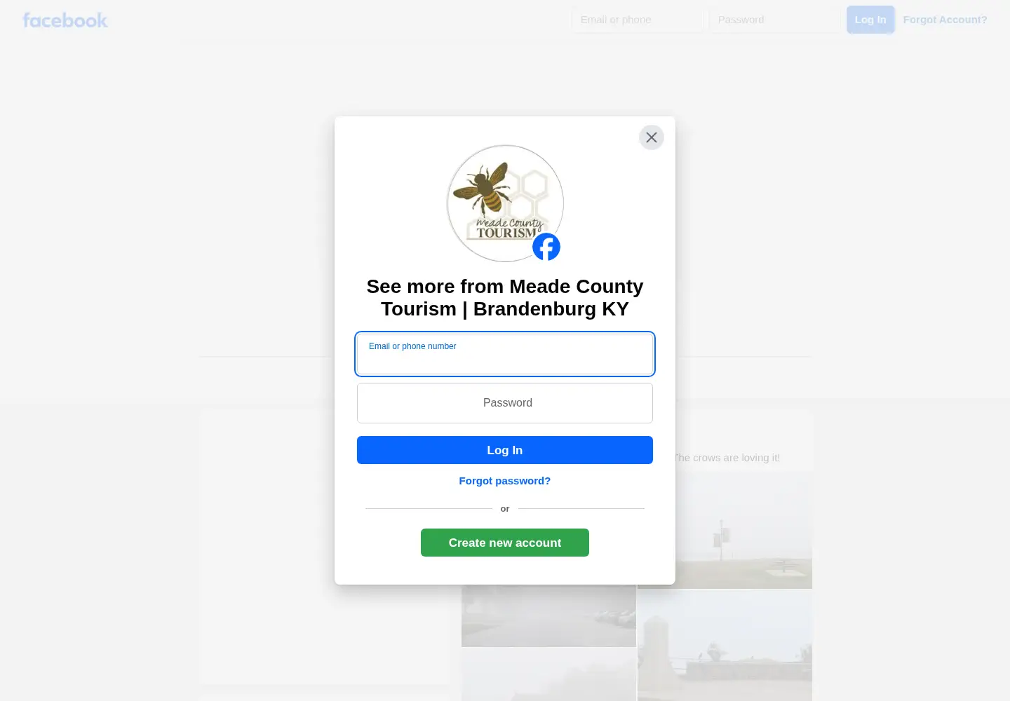 Screenshot of visitmeadecounty.org