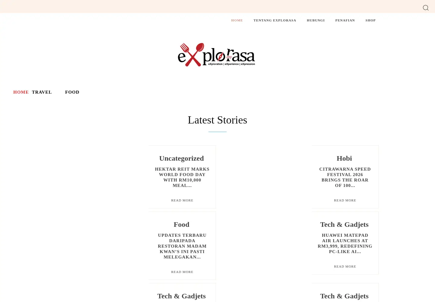 Screenshot of explorasa.my
