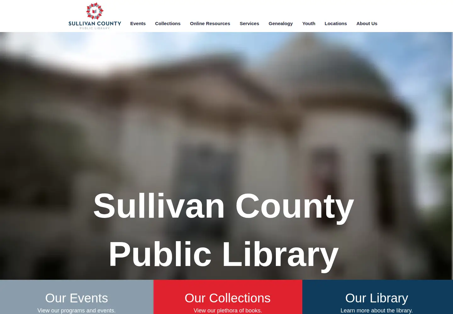 Screenshot of sullivan.lib.in.us