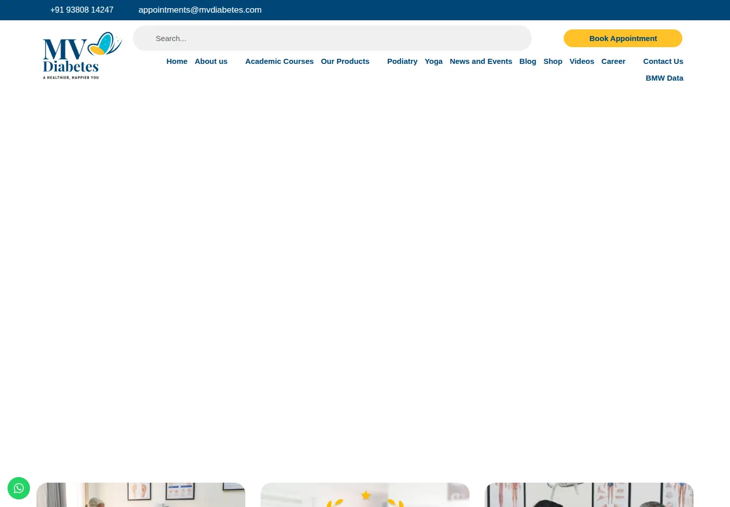 Screenshot of mvdiabetes.com