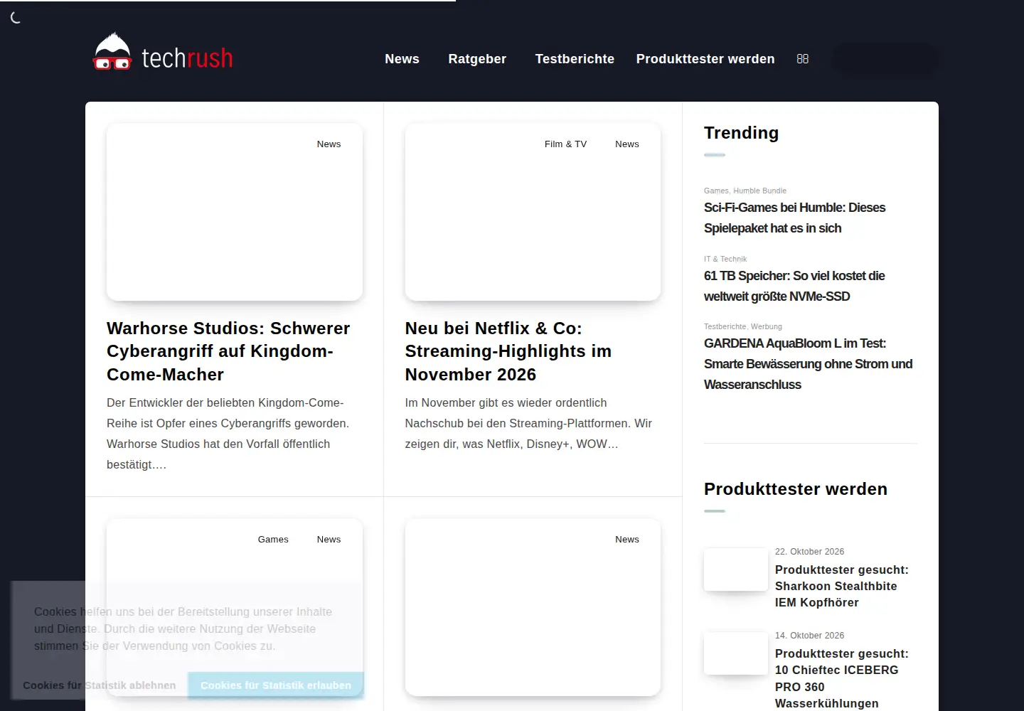 Screenshot of techrush.de