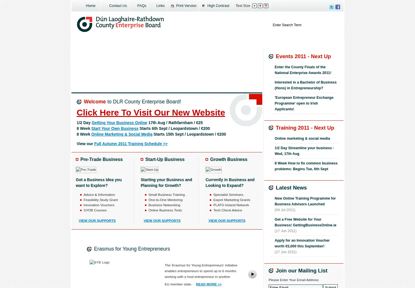 Screenshot of dlrceb.ie