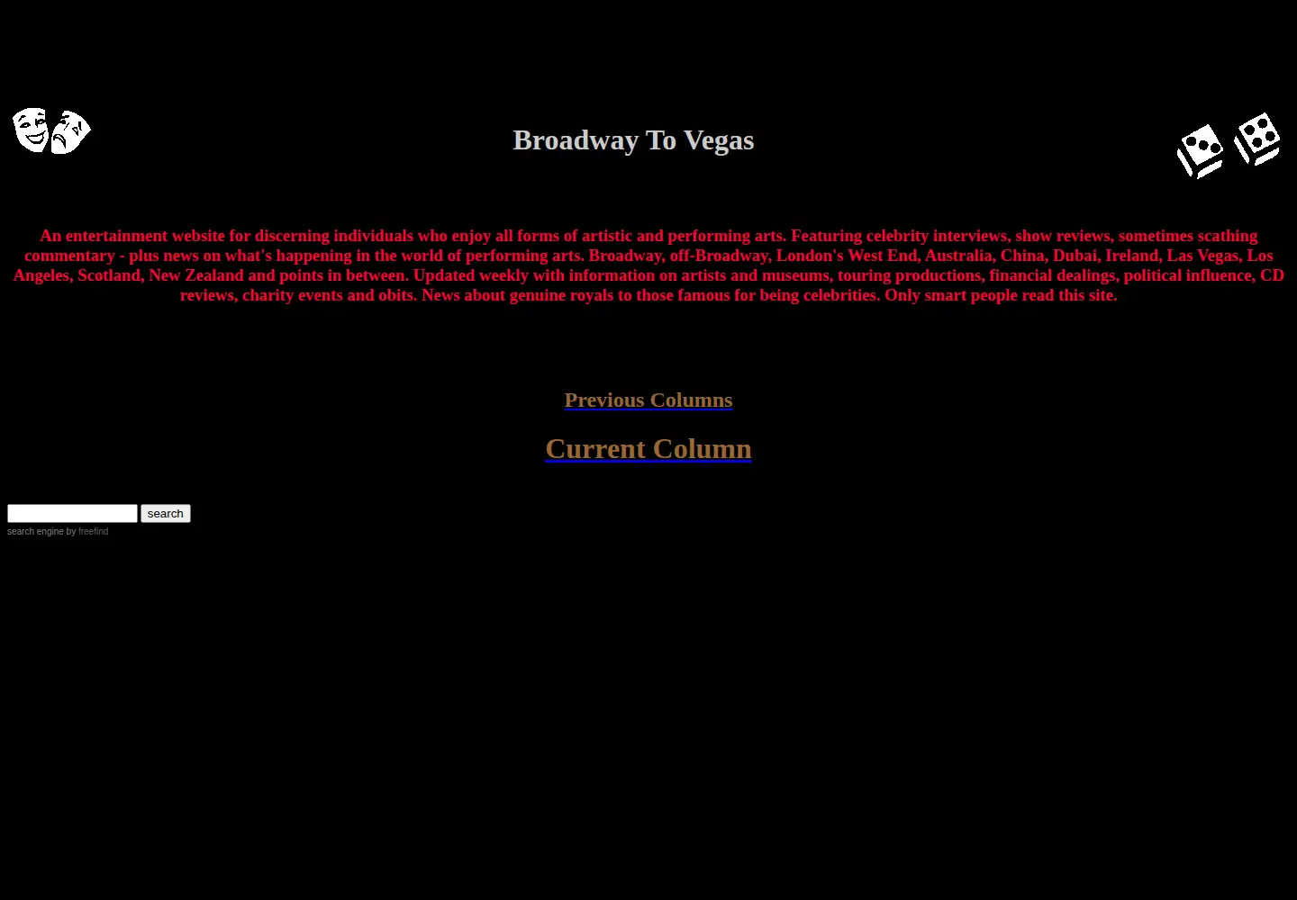 Screenshot of broadwaytovegas.com