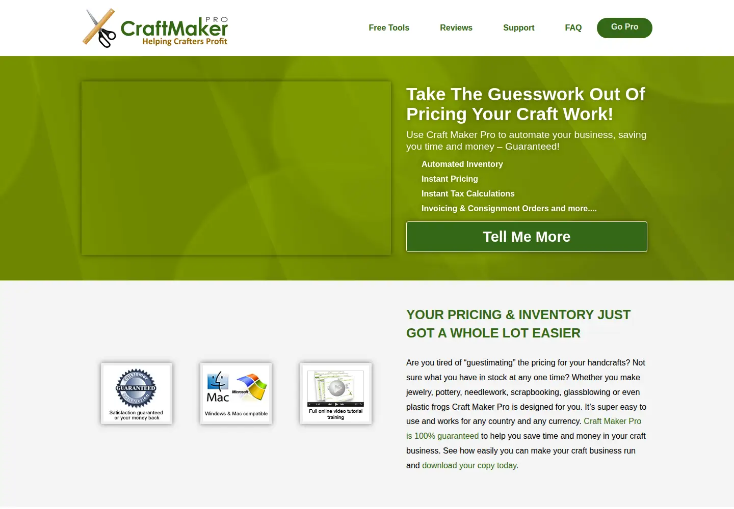 Captured homepage of craftmakerpro.com in the current scan