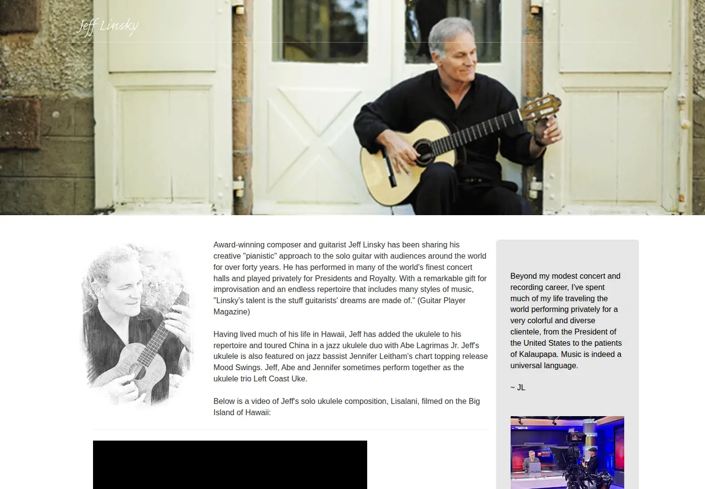 Screenshot of jefflinsky.com