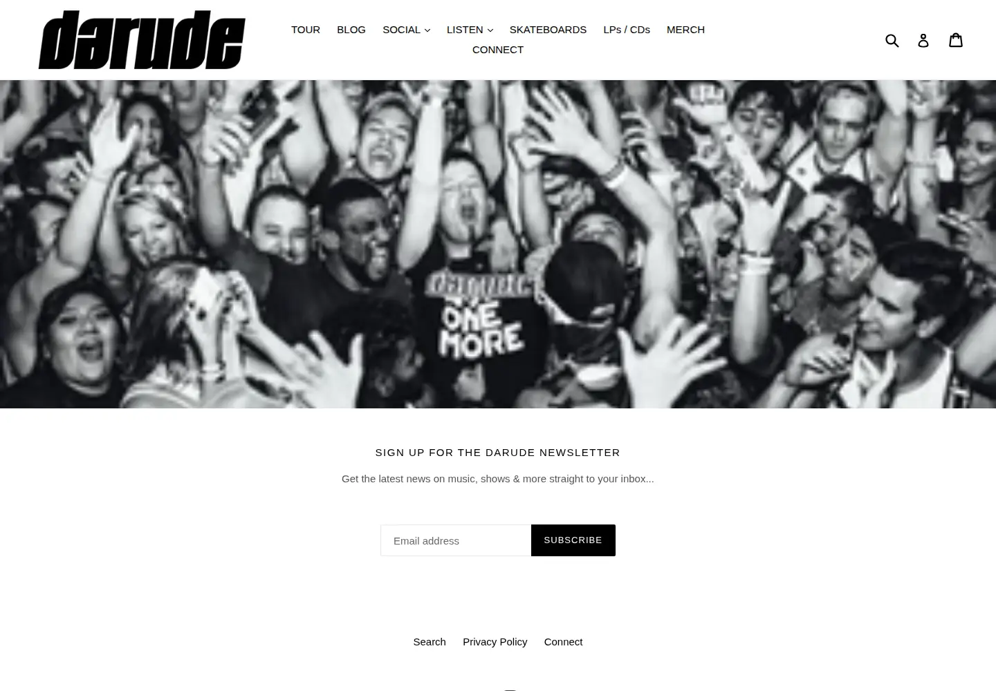 Captured homepage of darude.com in the current scan