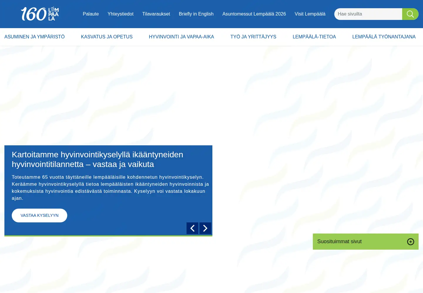 Screenshot of lempaala.fi
