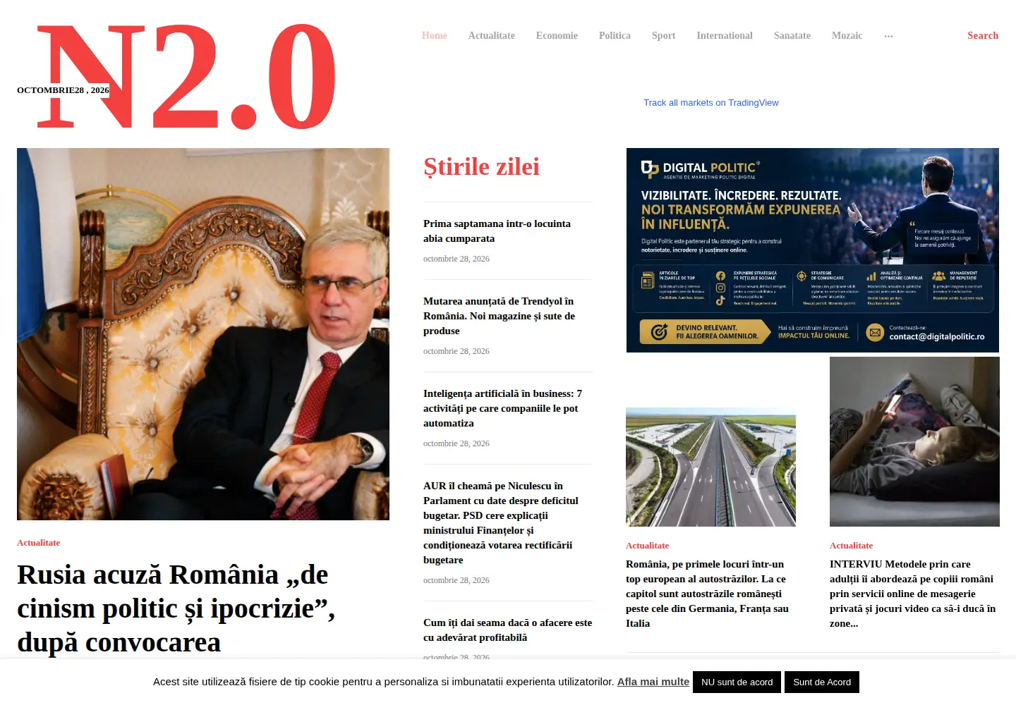 Screenshot of news20.ro from the current report