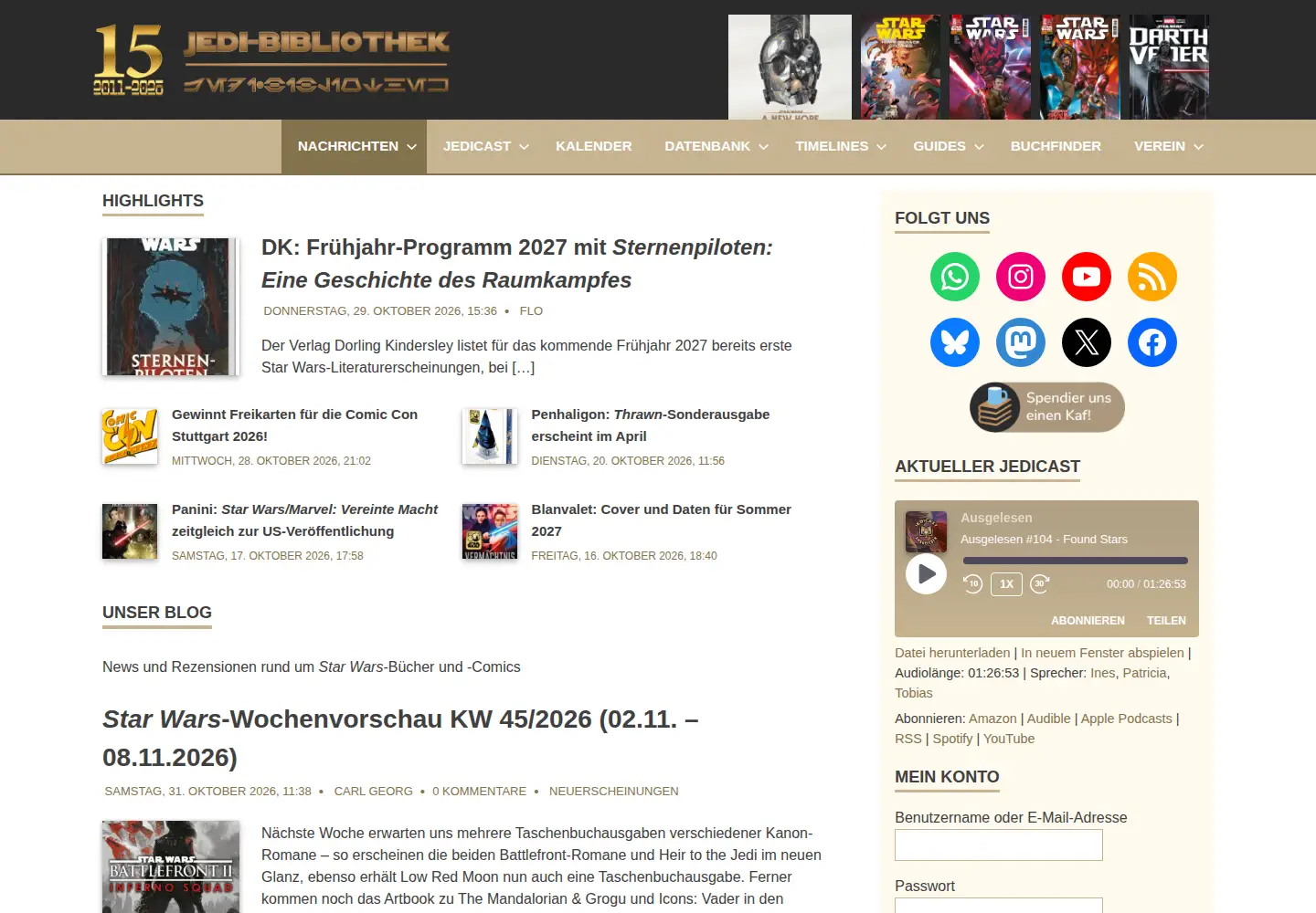 Screenshot of jedi-bibliothek.de