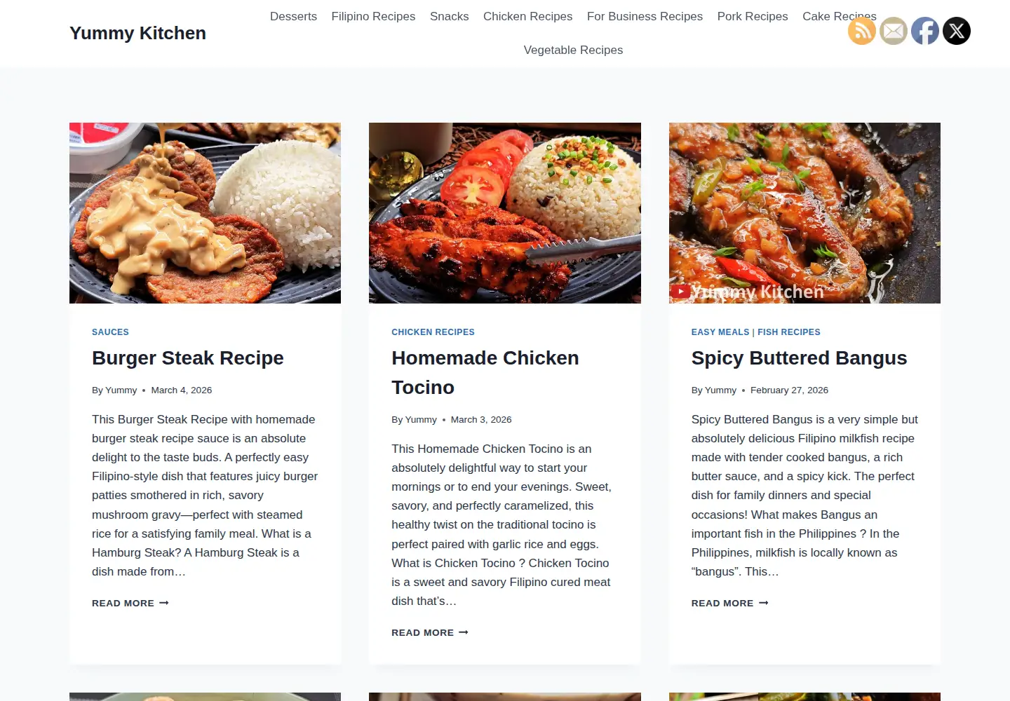 Screenshot of yummykitchentv.com