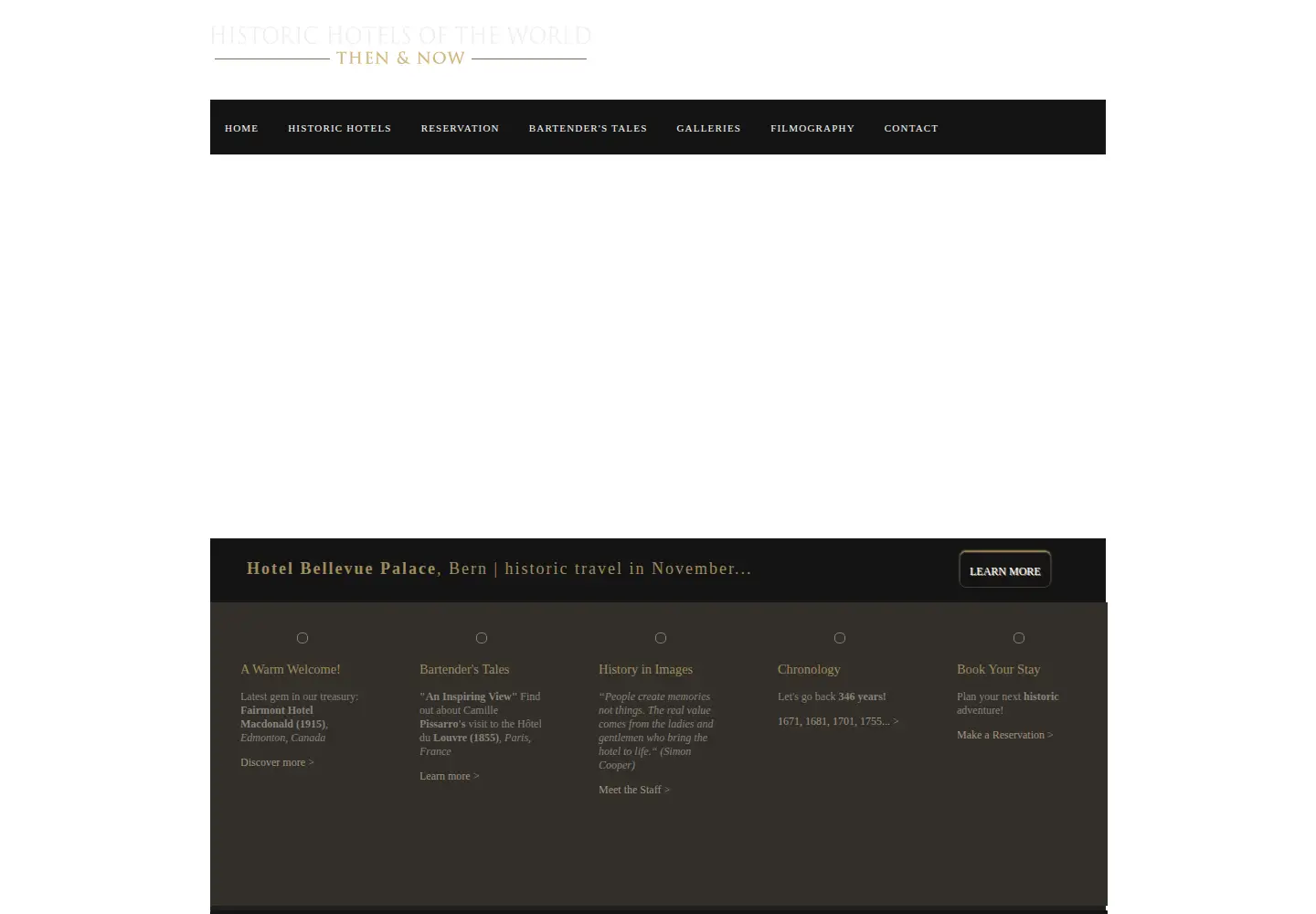 Screenshot of historichotelsthenandnow.com