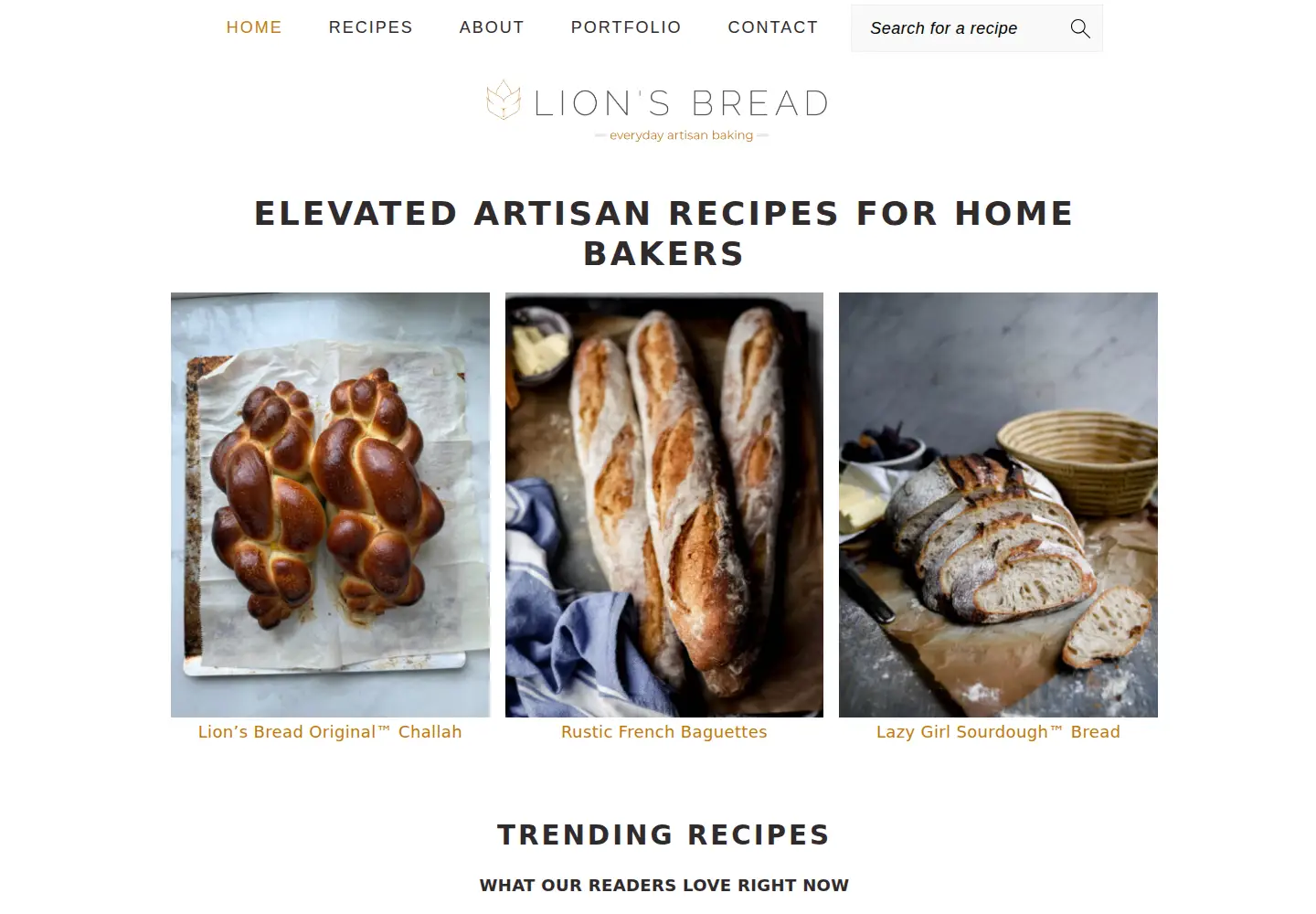 Screenshot of lionsbread.com