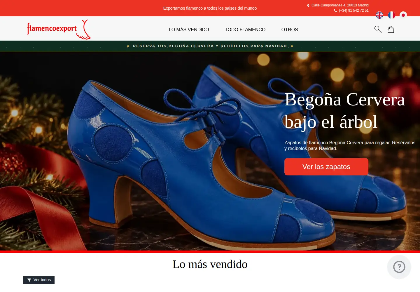 Screenshot of flamencoexport.com