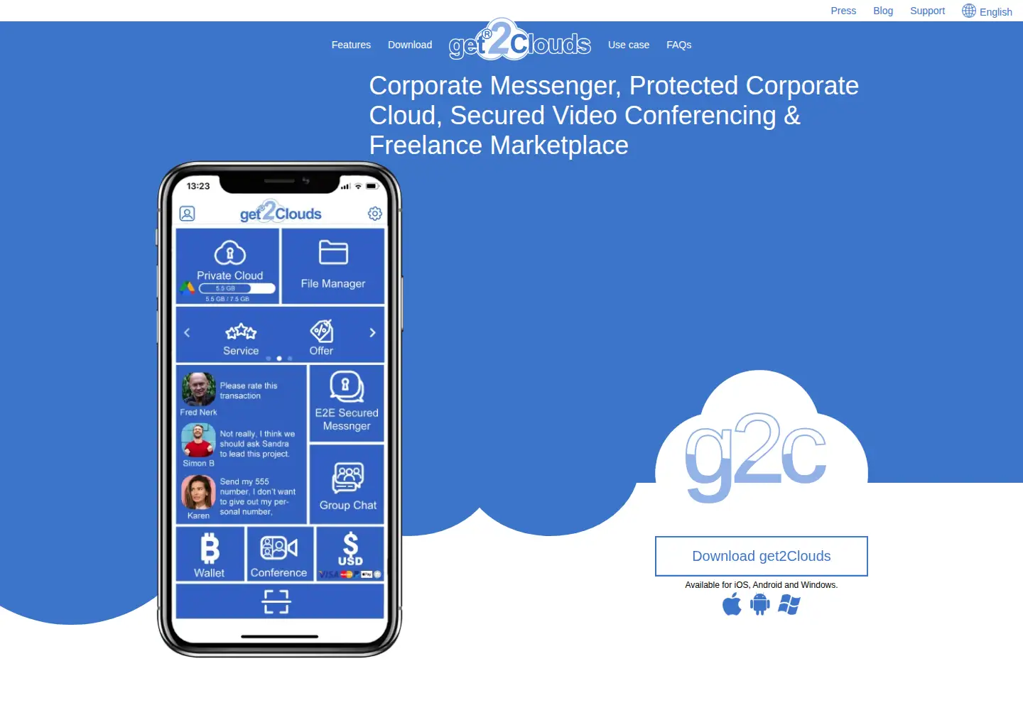 Screenshot of get2clouds.com