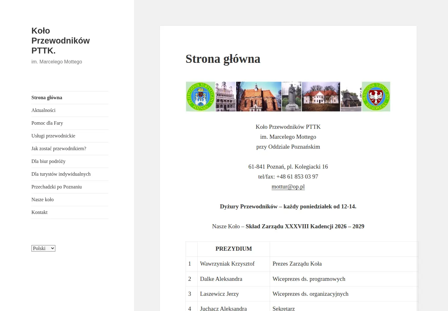 Screenshot of przewodnicy-pttk.org