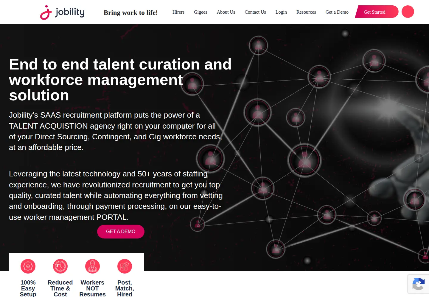 Captured homepage of jobility.com in the current scan