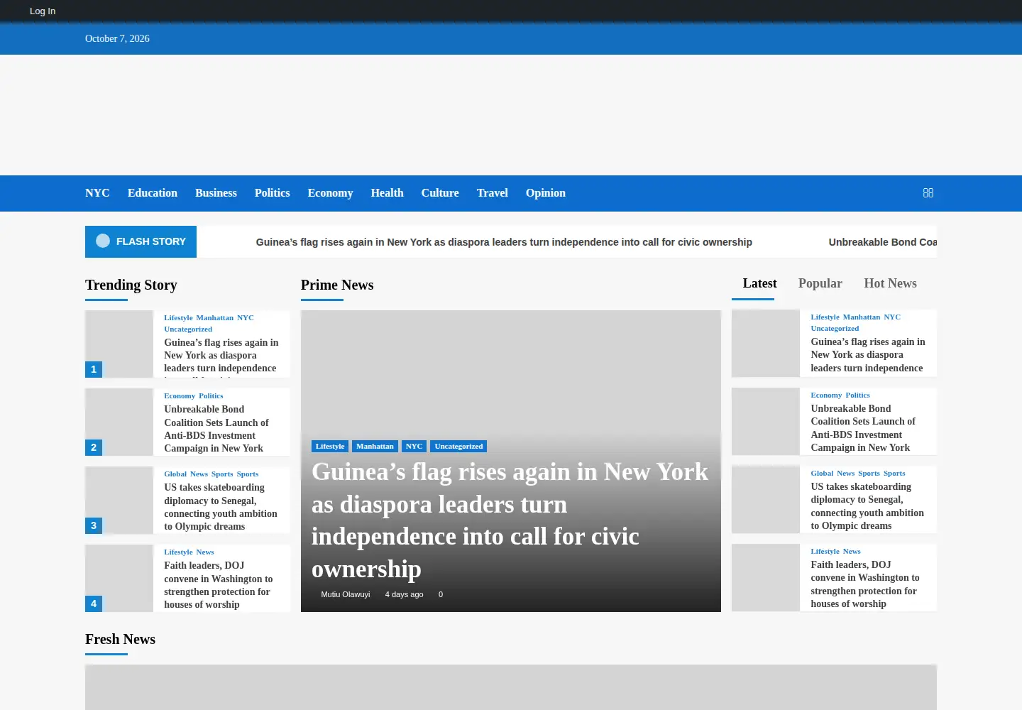 Screenshot of newyorkparrot.com