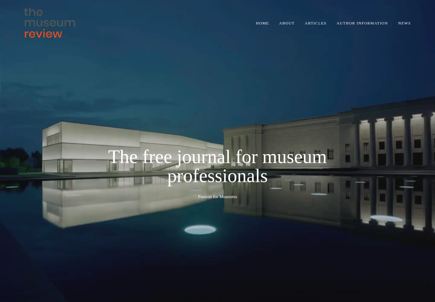 Screenshot of themuseumreview.org