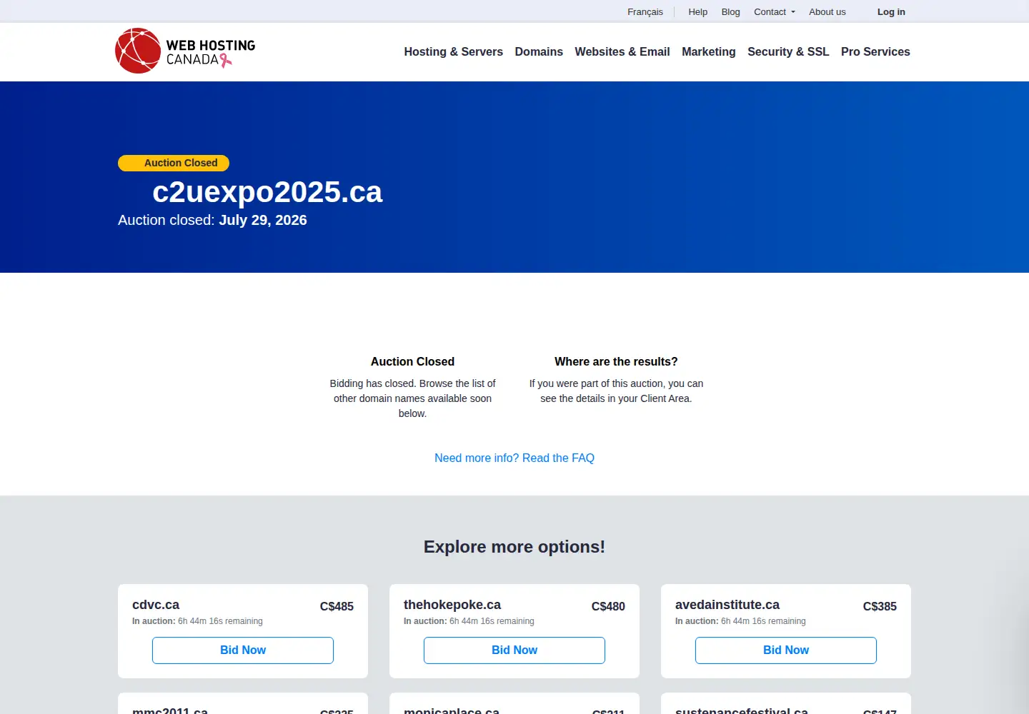 Screenshot of c2uexpo2025.ca