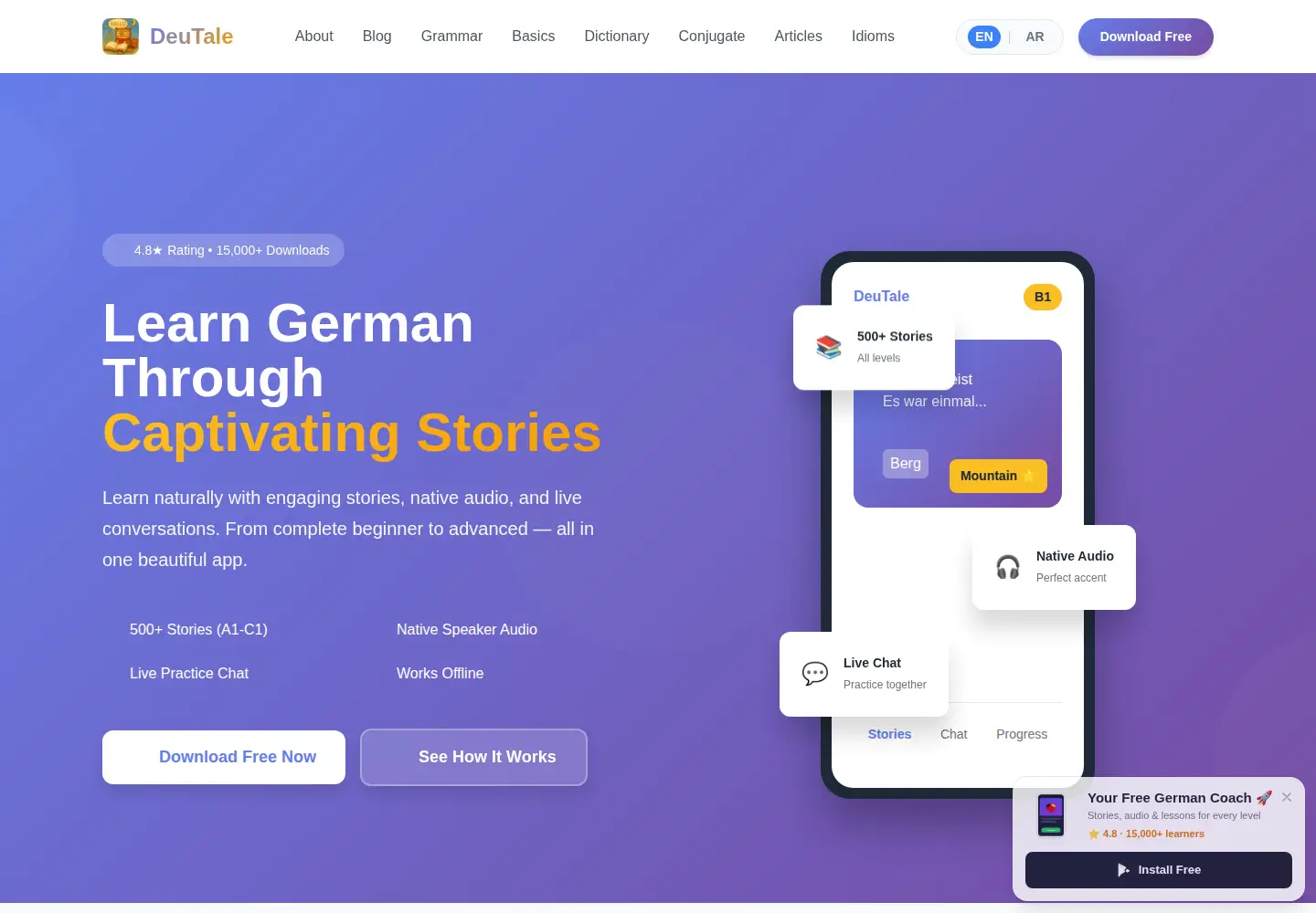 Screenshot of deutale.com
