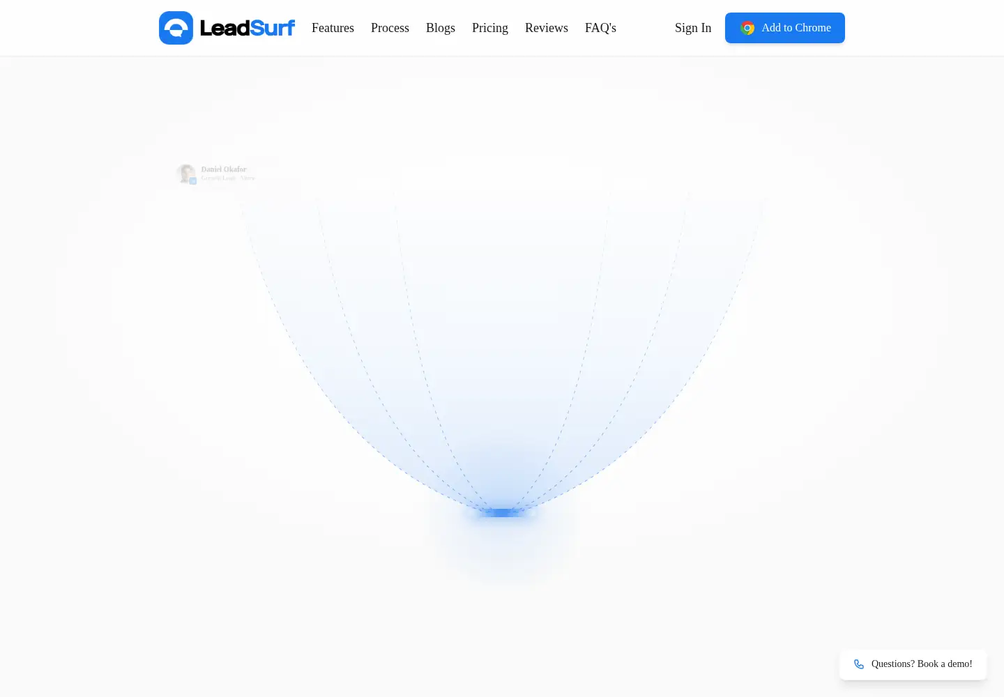 Screenshot of getleadsurf.com