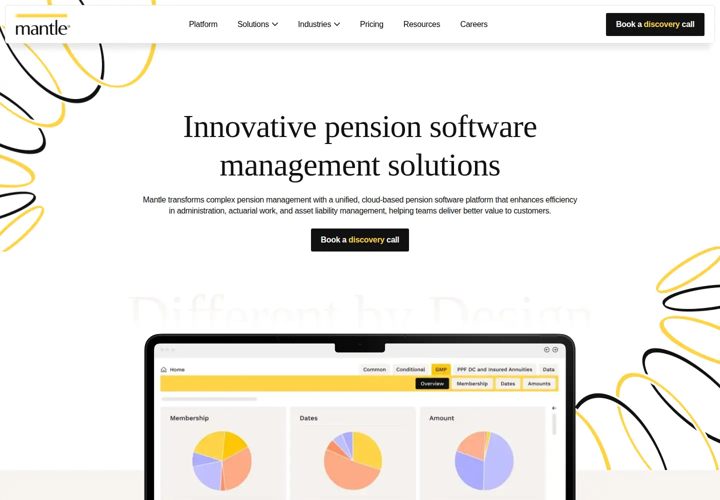 Captured homepage of mantleservices.com in the current scan