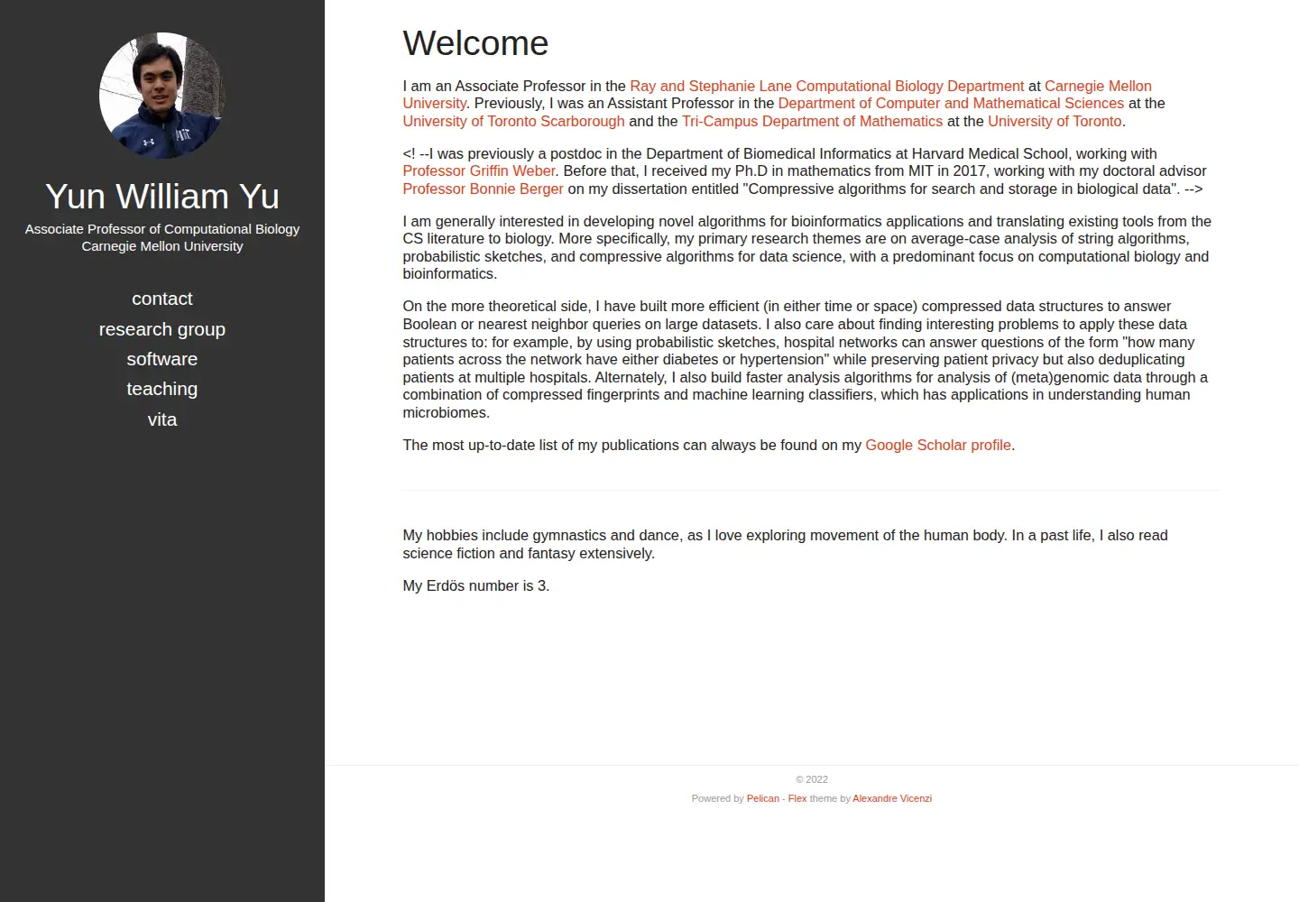 Screenshot of yunwilliamyu.net