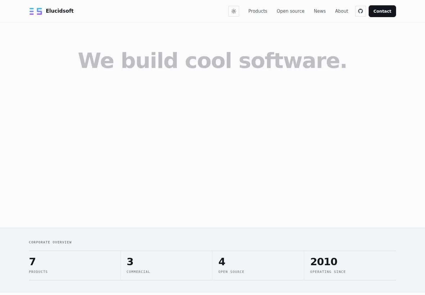 Screenshot of elucidsoft.com
