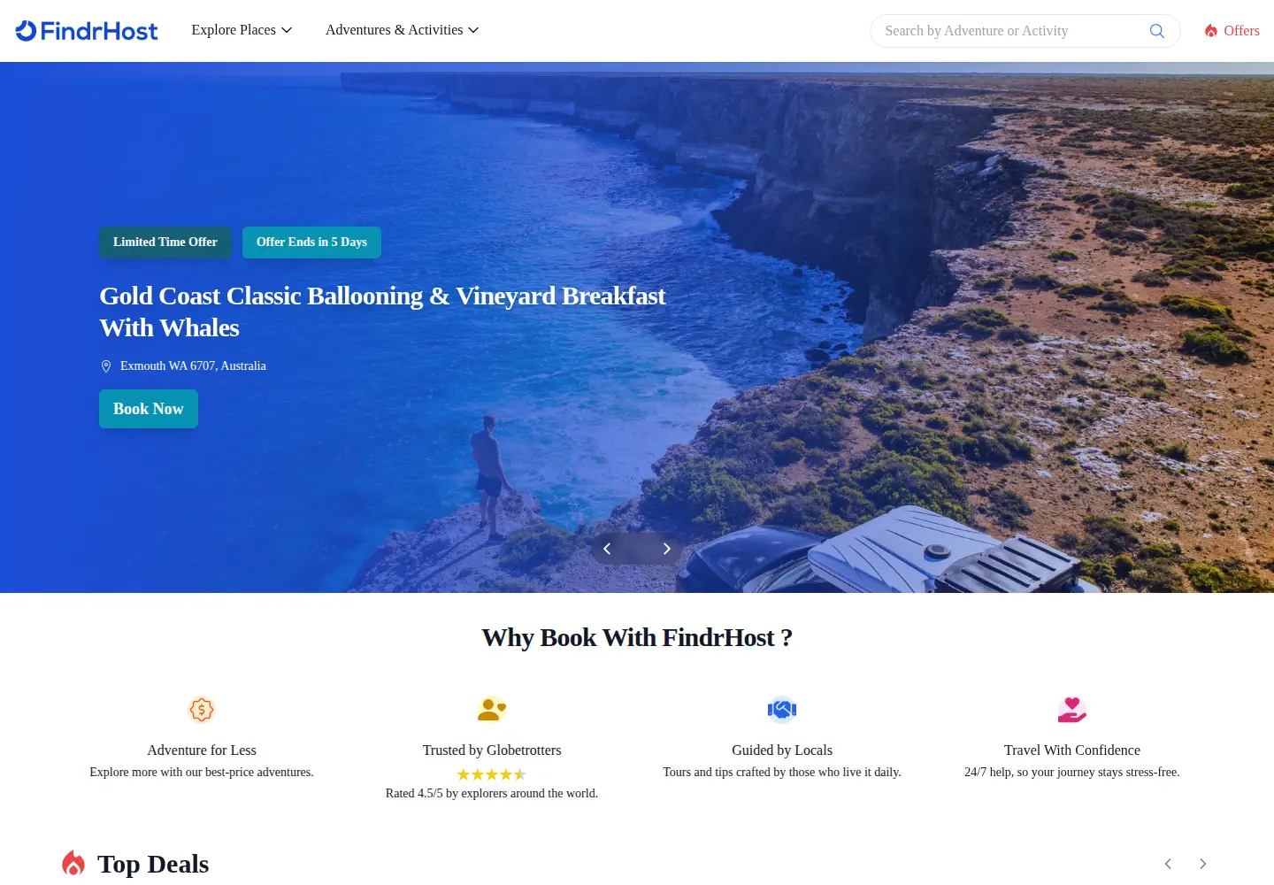 Screenshot of findrhost.com