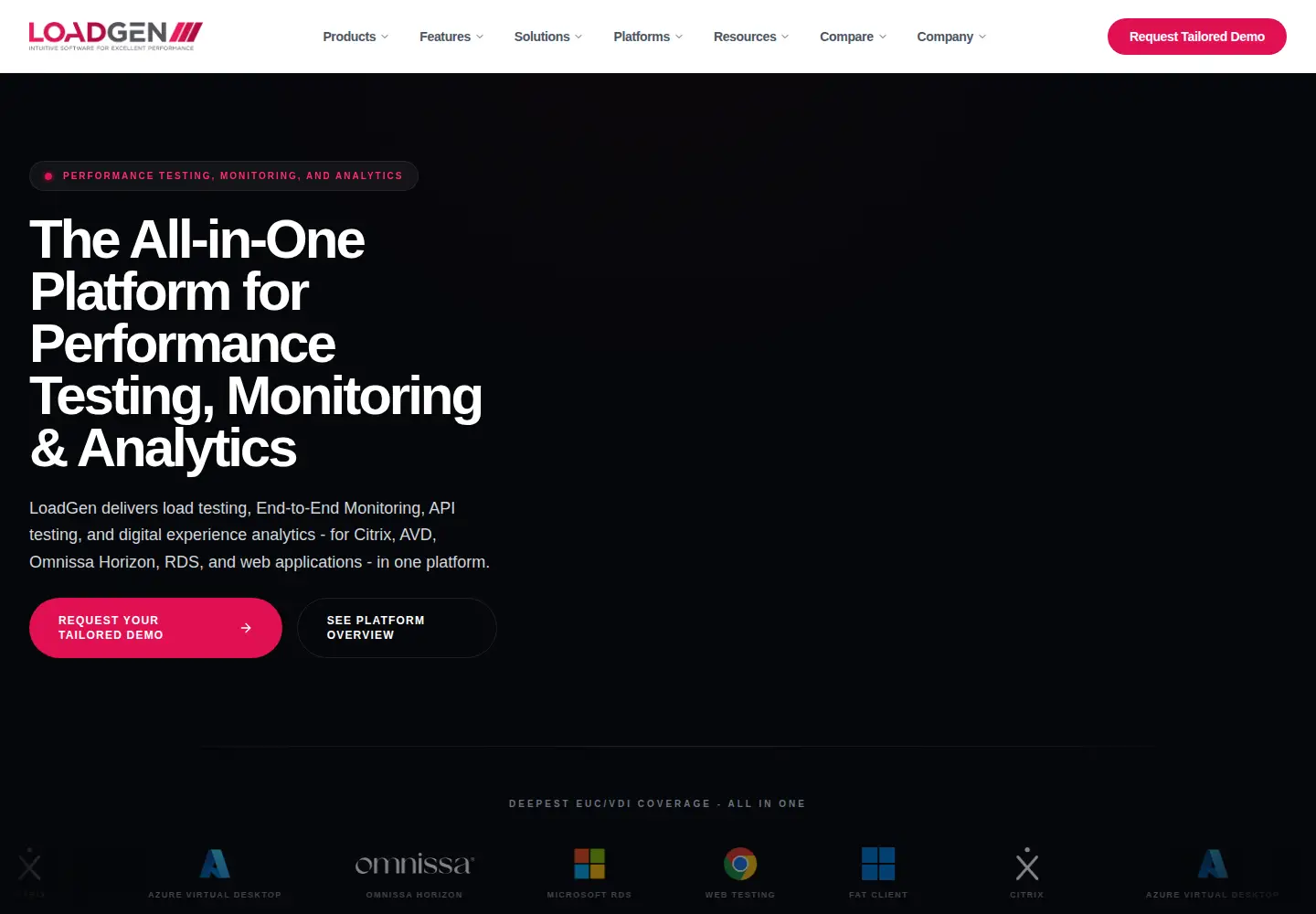 Screenshot of loadgen.com