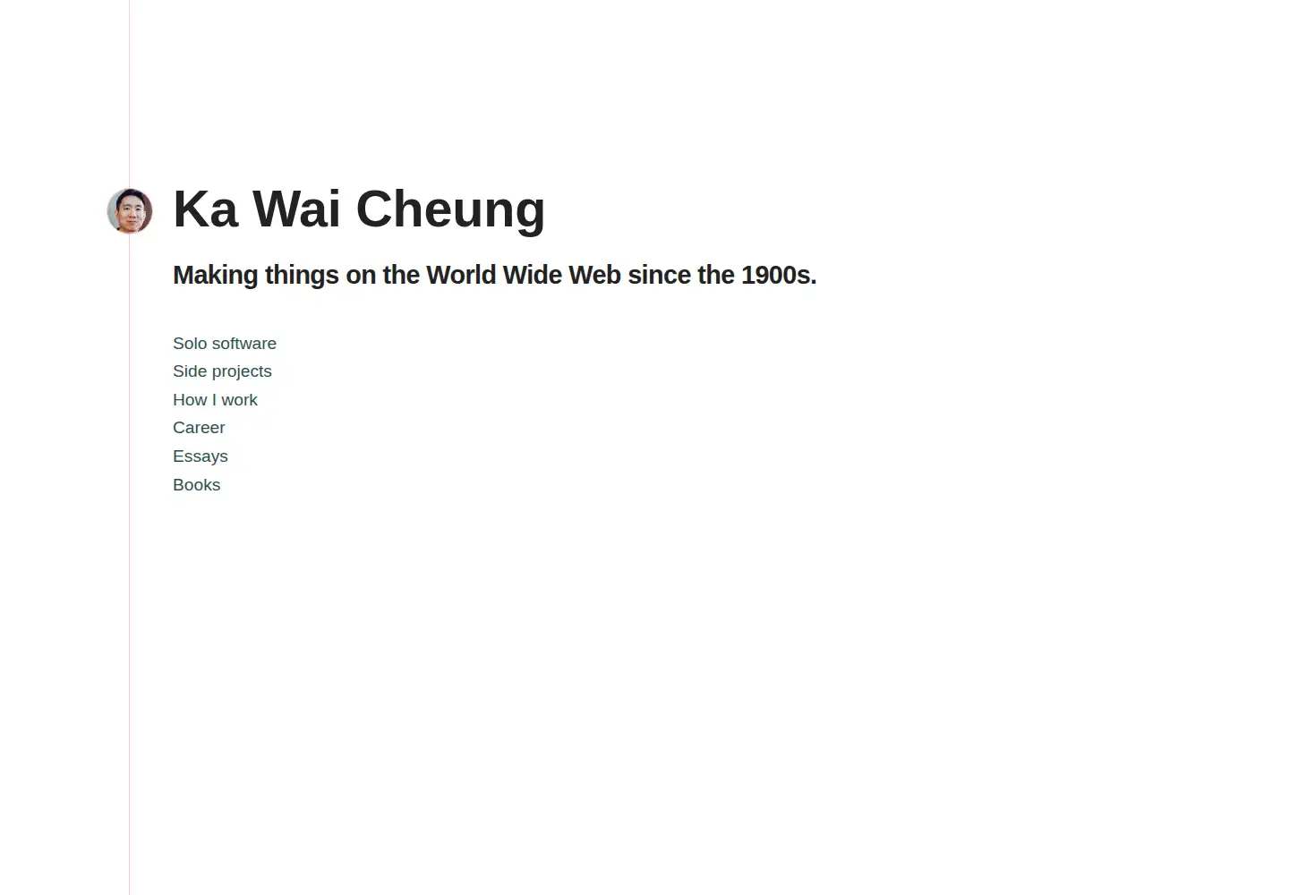 Screenshot of kawaicheung.io