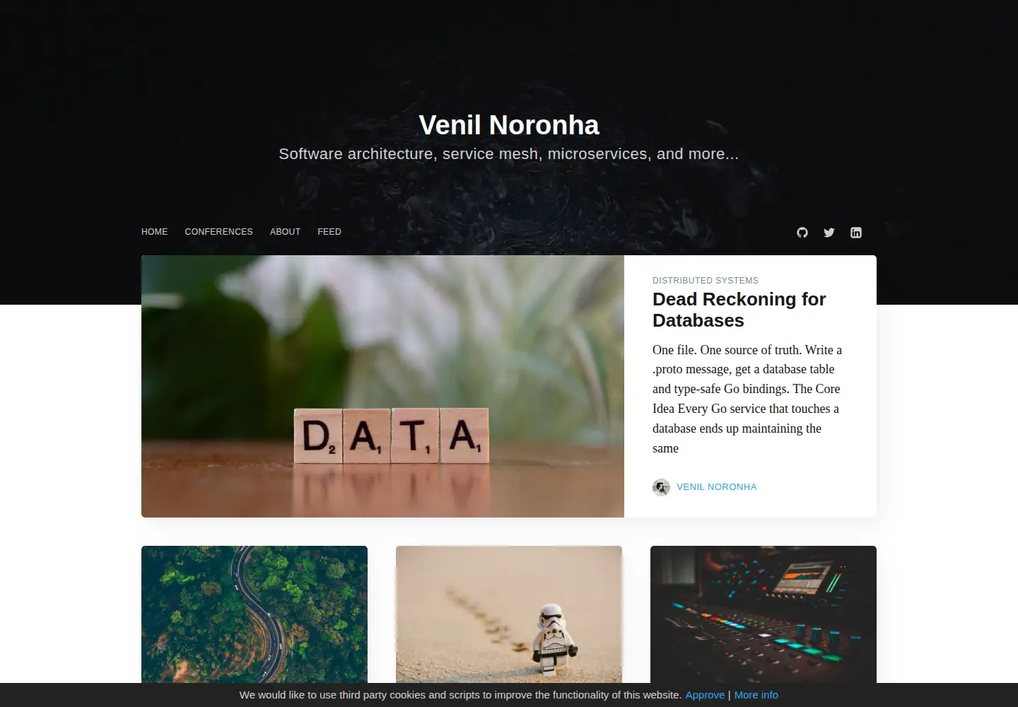 Screenshot of venilnoronha.io