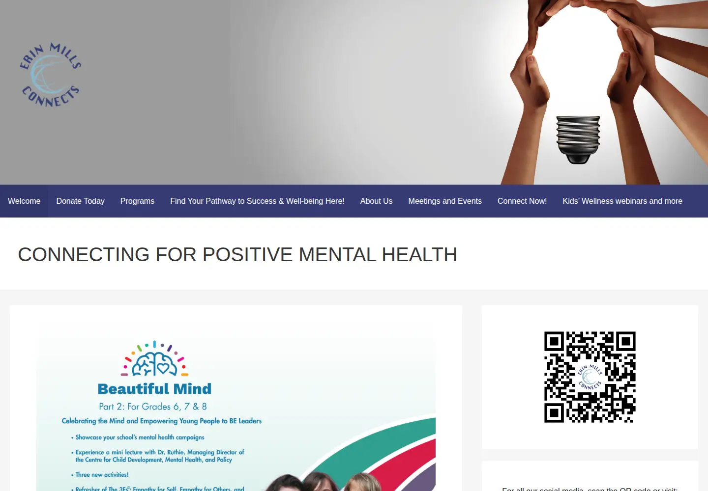 Screenshot of erinmillsconnects.org