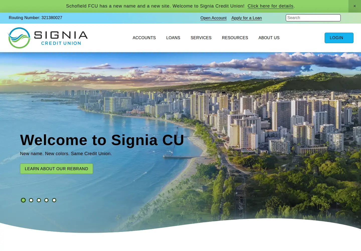 Screenshot of schofieldfcu.org