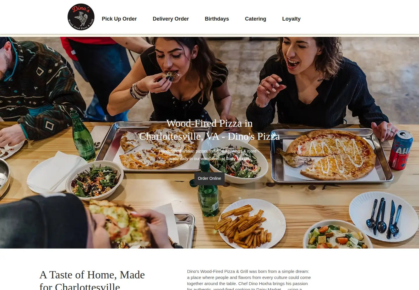 Screenshot of dinos.restaurant