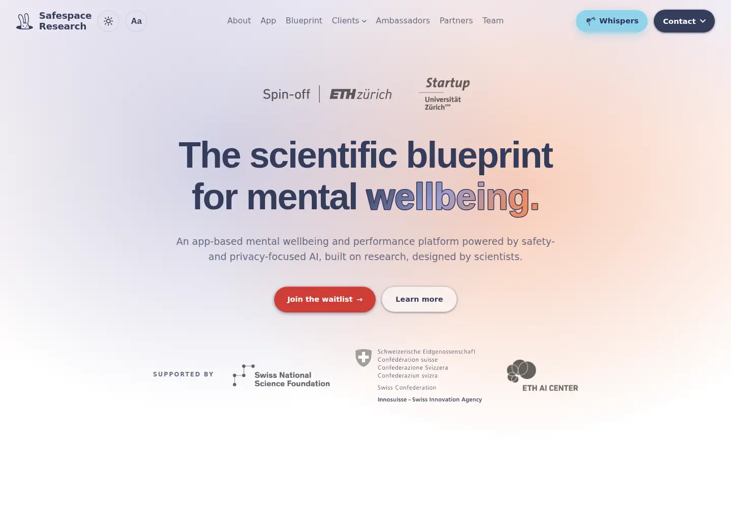 Screenshot of safespaceresearch.com