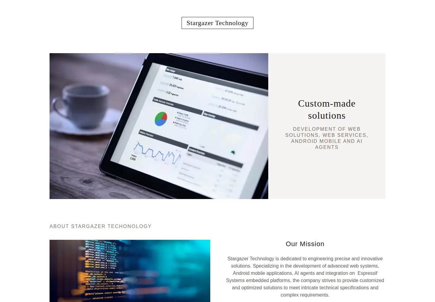 Screenshot of stargazer-technology.com