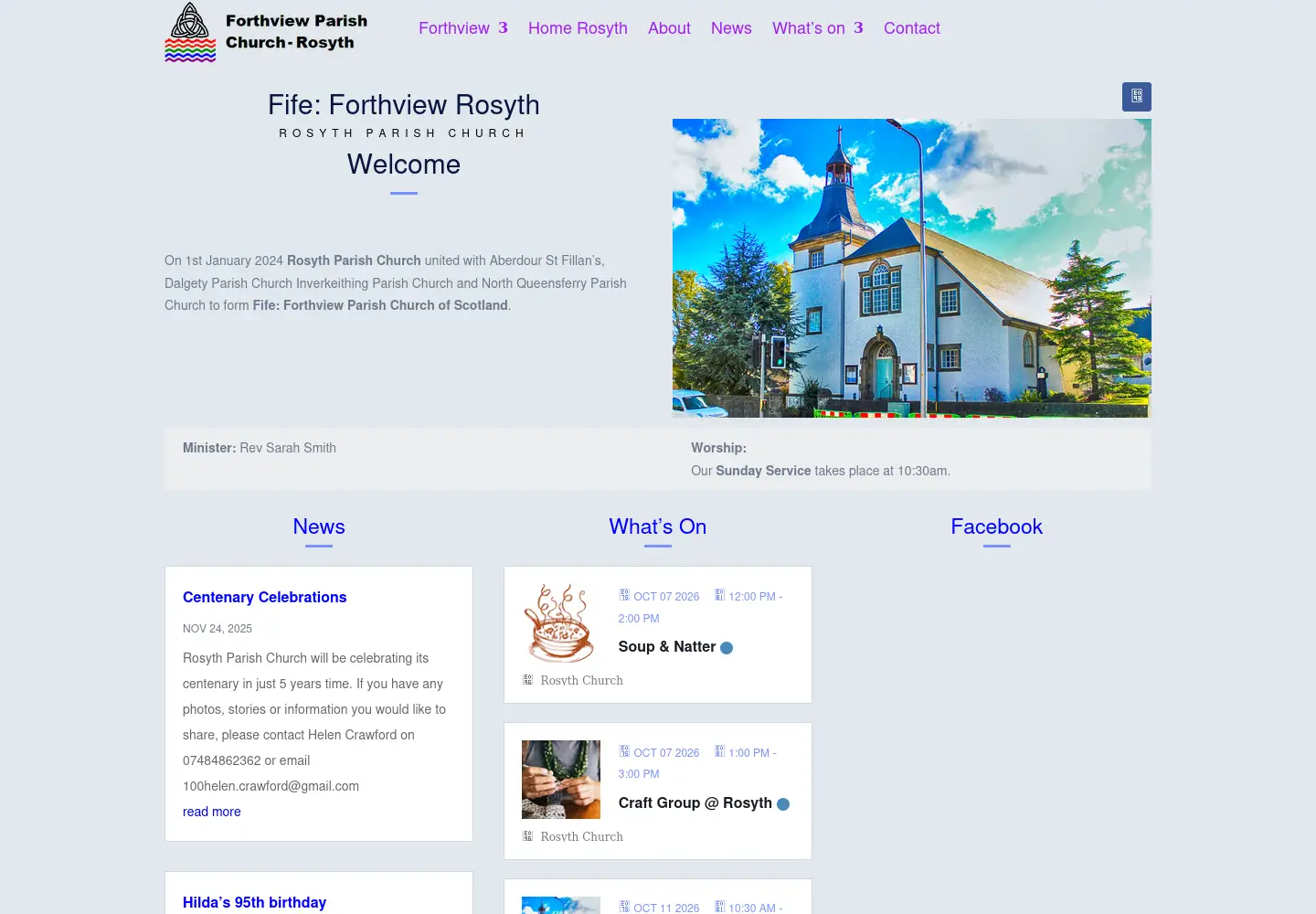 Screenshot of rosythparishchurch.org
