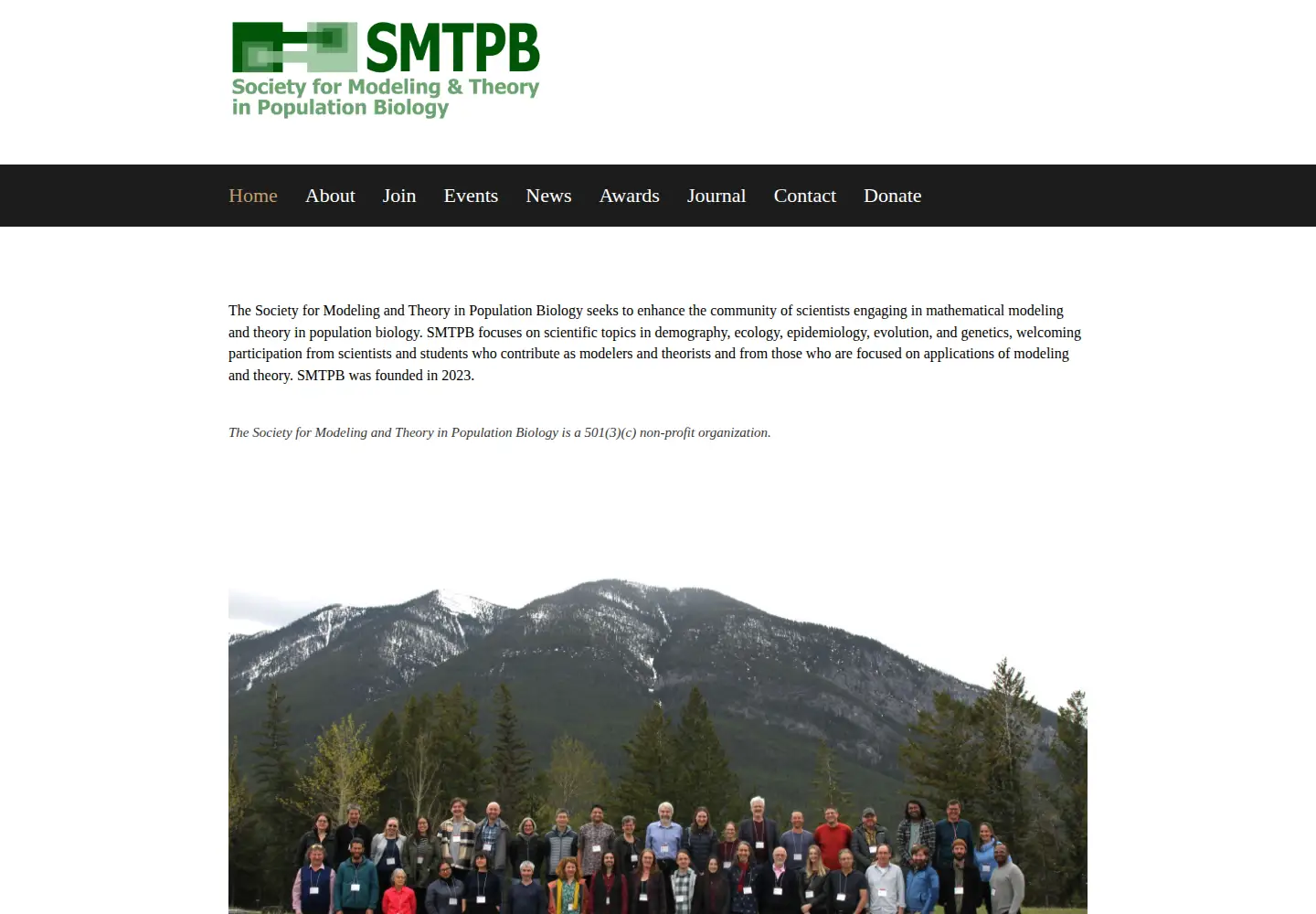 Captured homepage of smtpb.org in the current scan