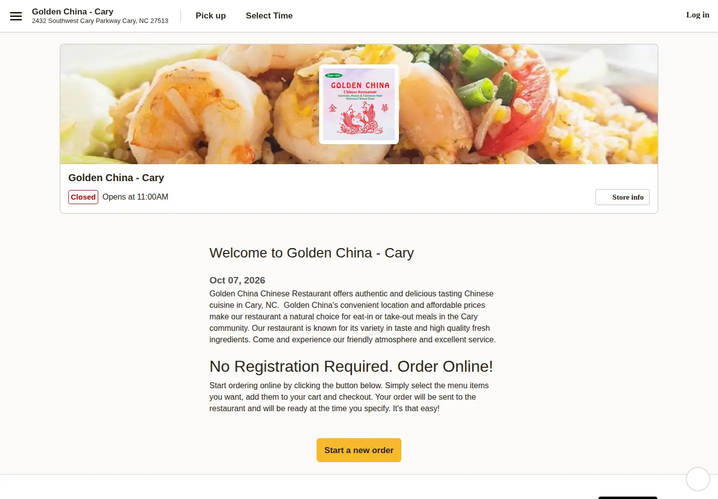 Captured homepage of goldenchinanc.com in the current scan