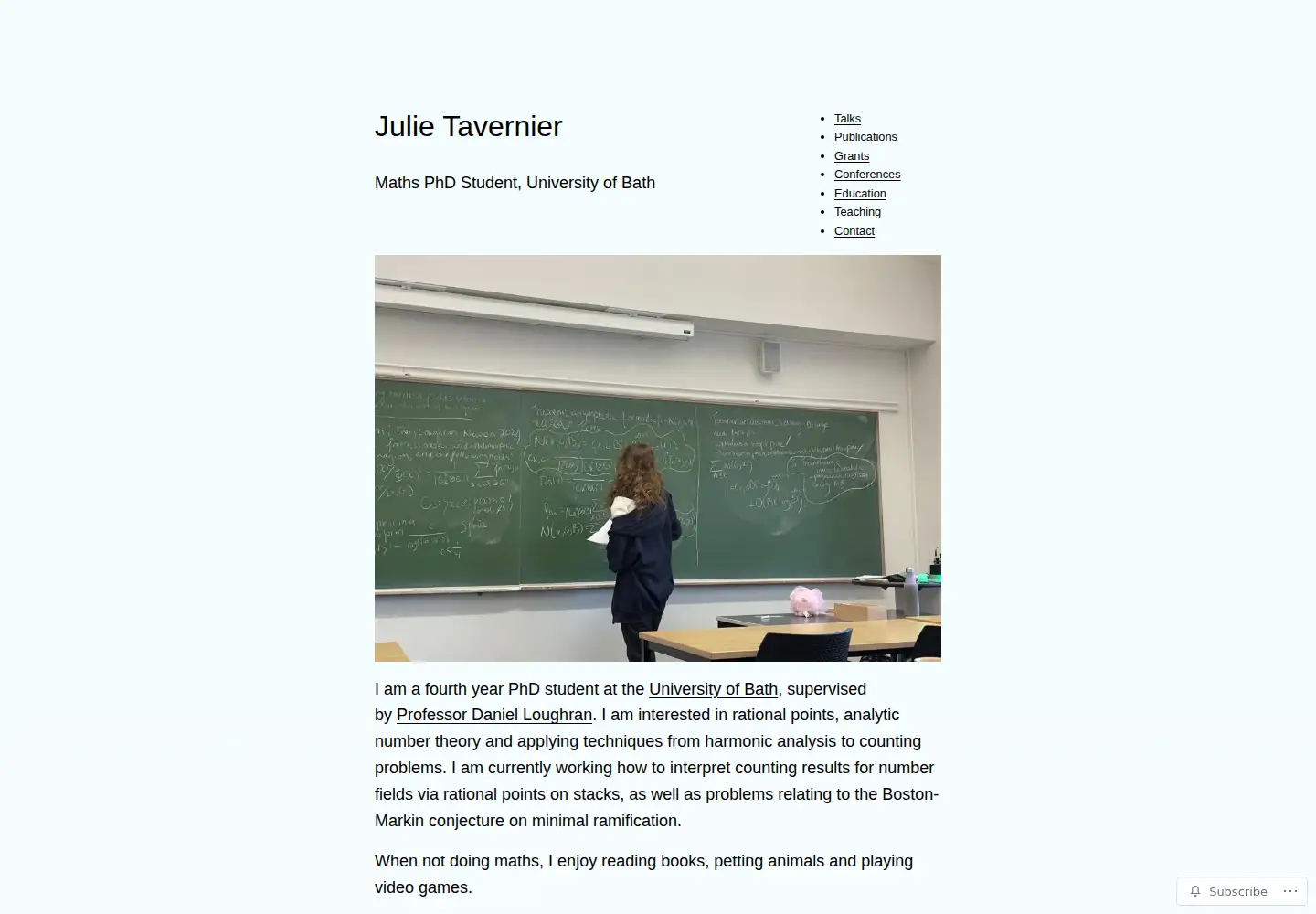 Screenshot of julietavernier.com