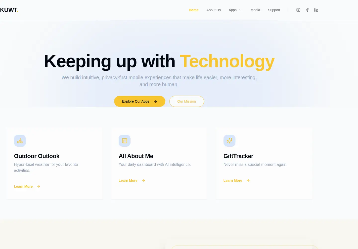 Captured homepage of keepingupwithtechnology.com in the current scan