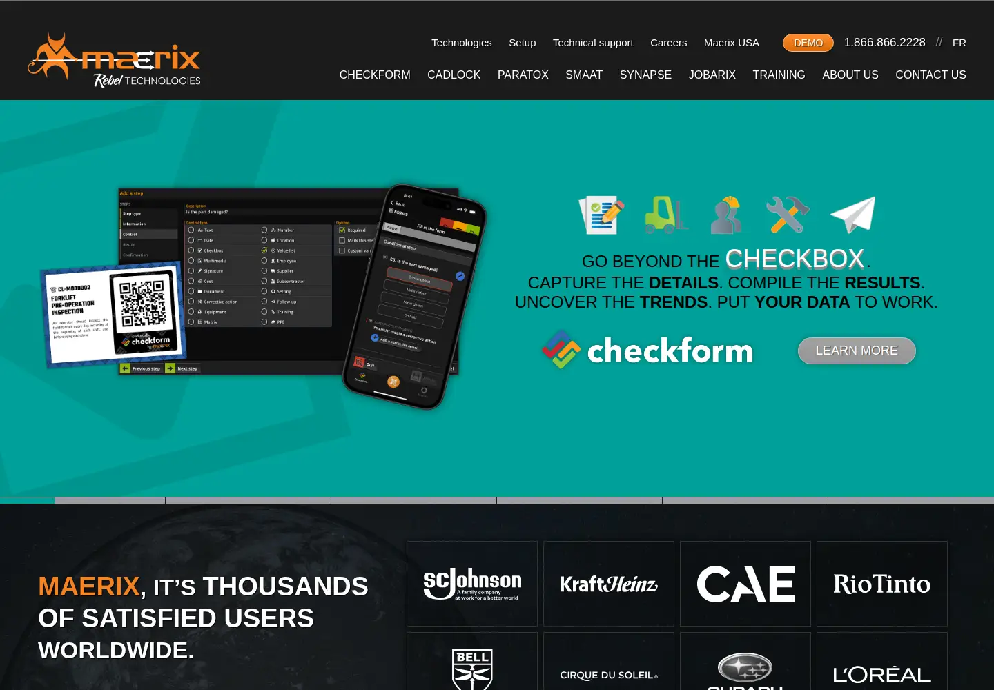 Screenshot of maerix.com