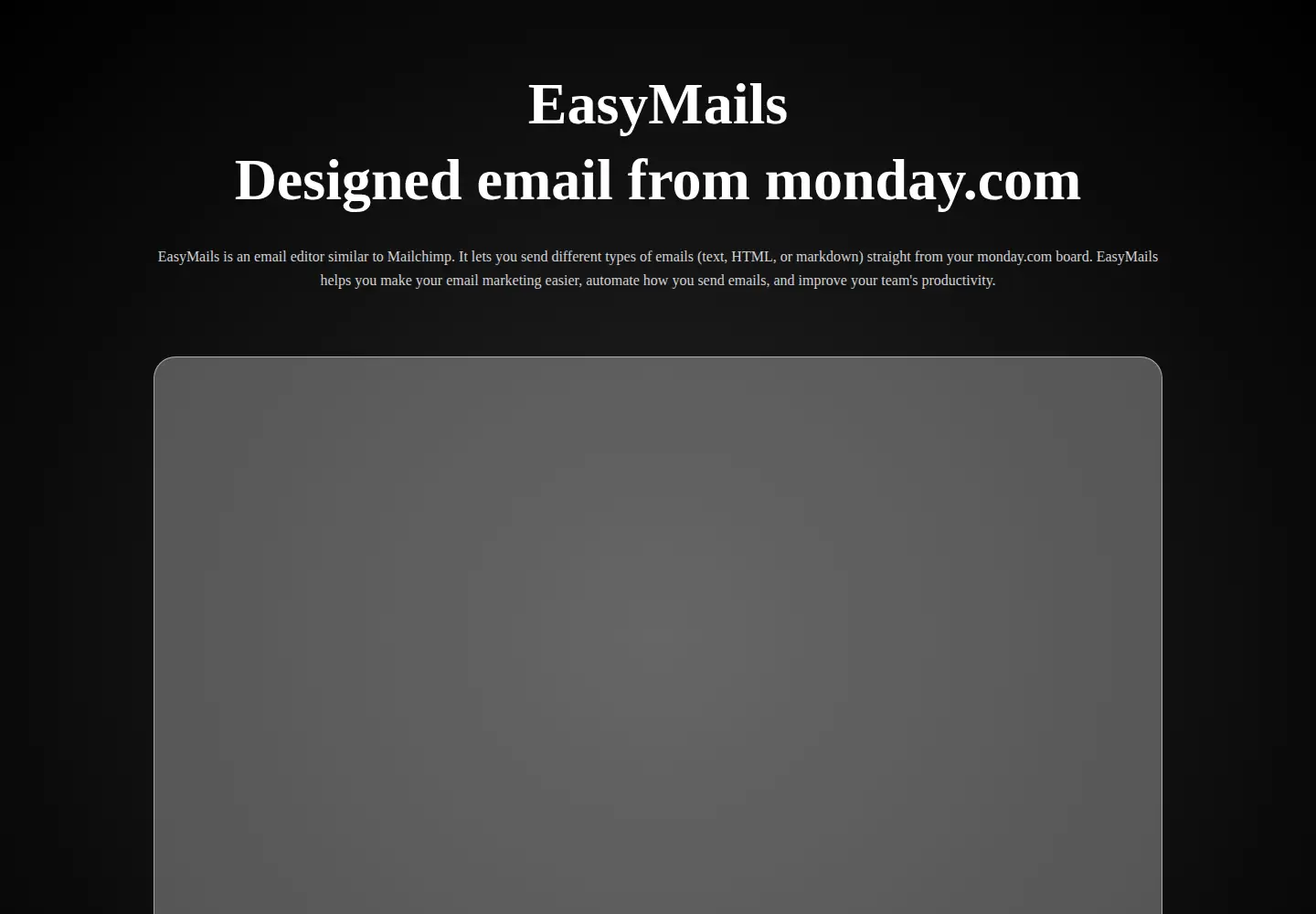 Screenshot of easymails.app
