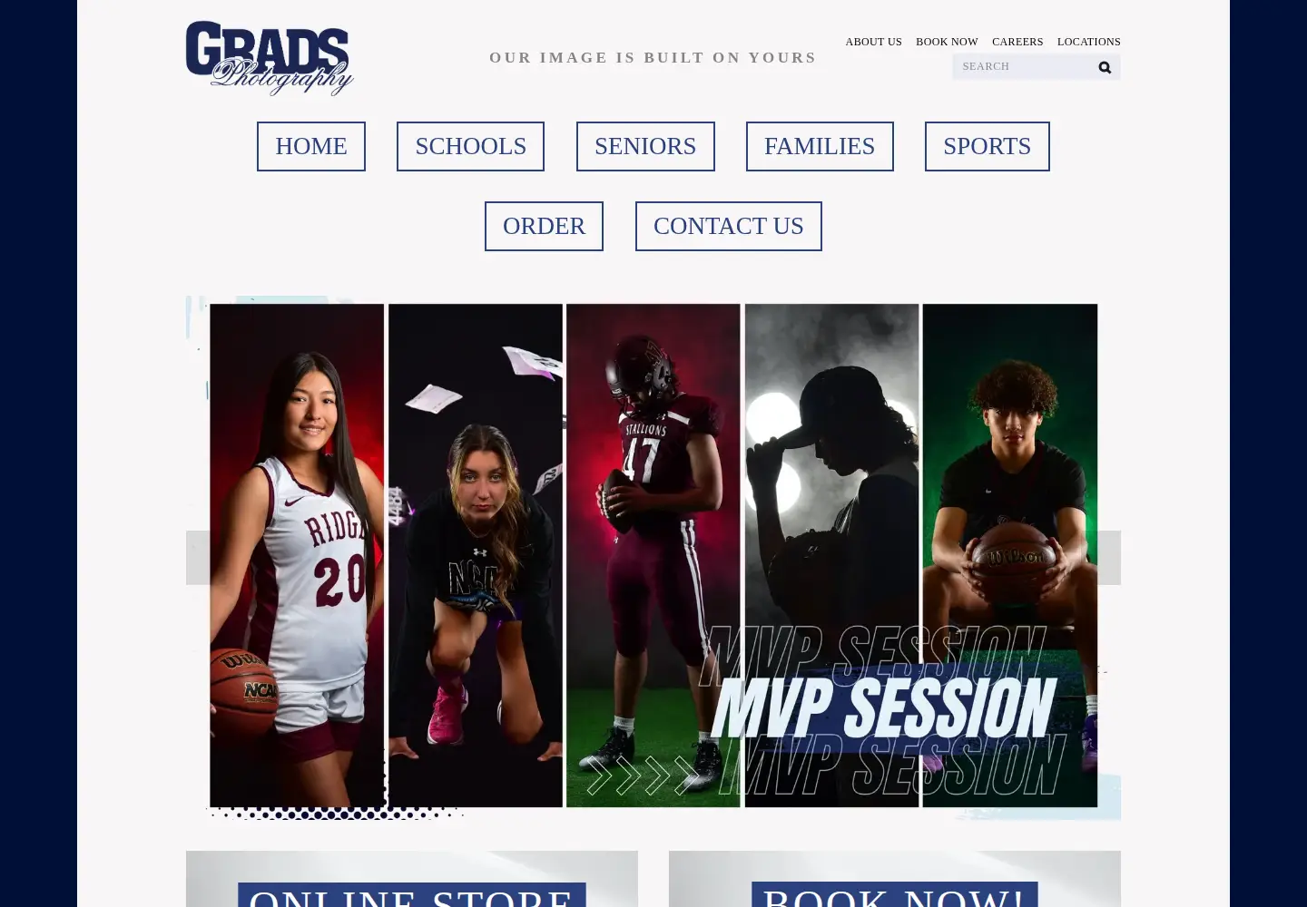 Screenshot of gradsphotography.com